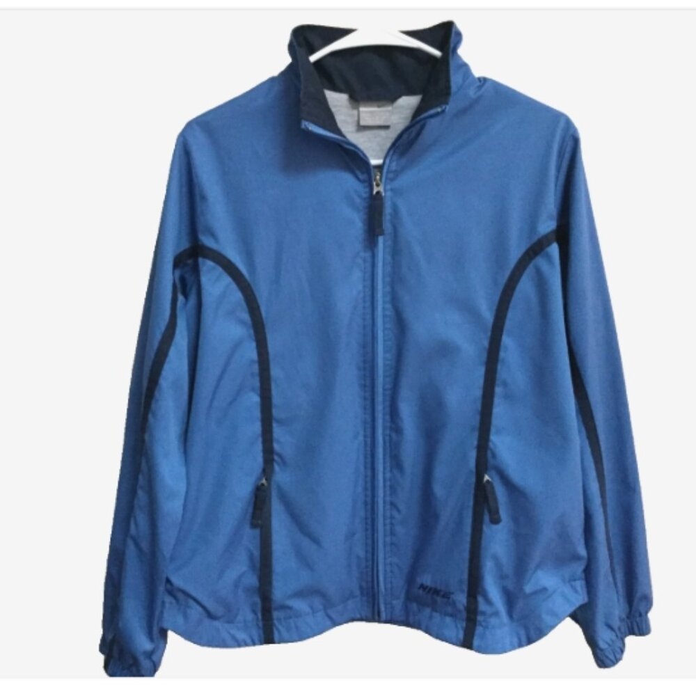 Nike Women Siz S 4 - 6 full zip Jacket windbreaker activewear lined zip pockets